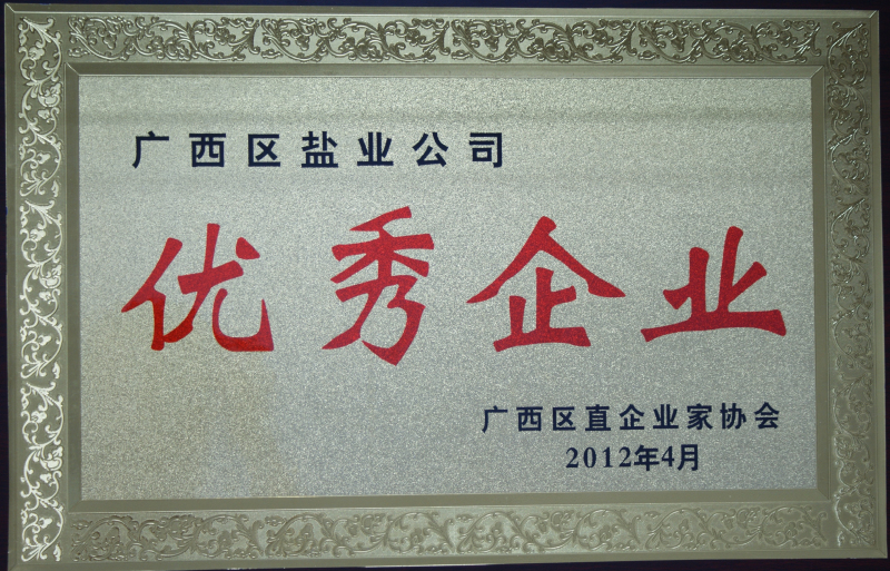 2012年廣西區(qū)直企業(yè)家協(xié)會(huì)優(yōu)秀企業(yè)